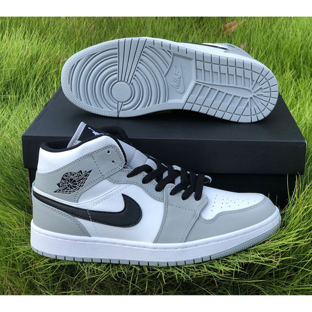 Air Jordan 1 Mid “Light Smoke Grey” Sneaker - DopestKickz