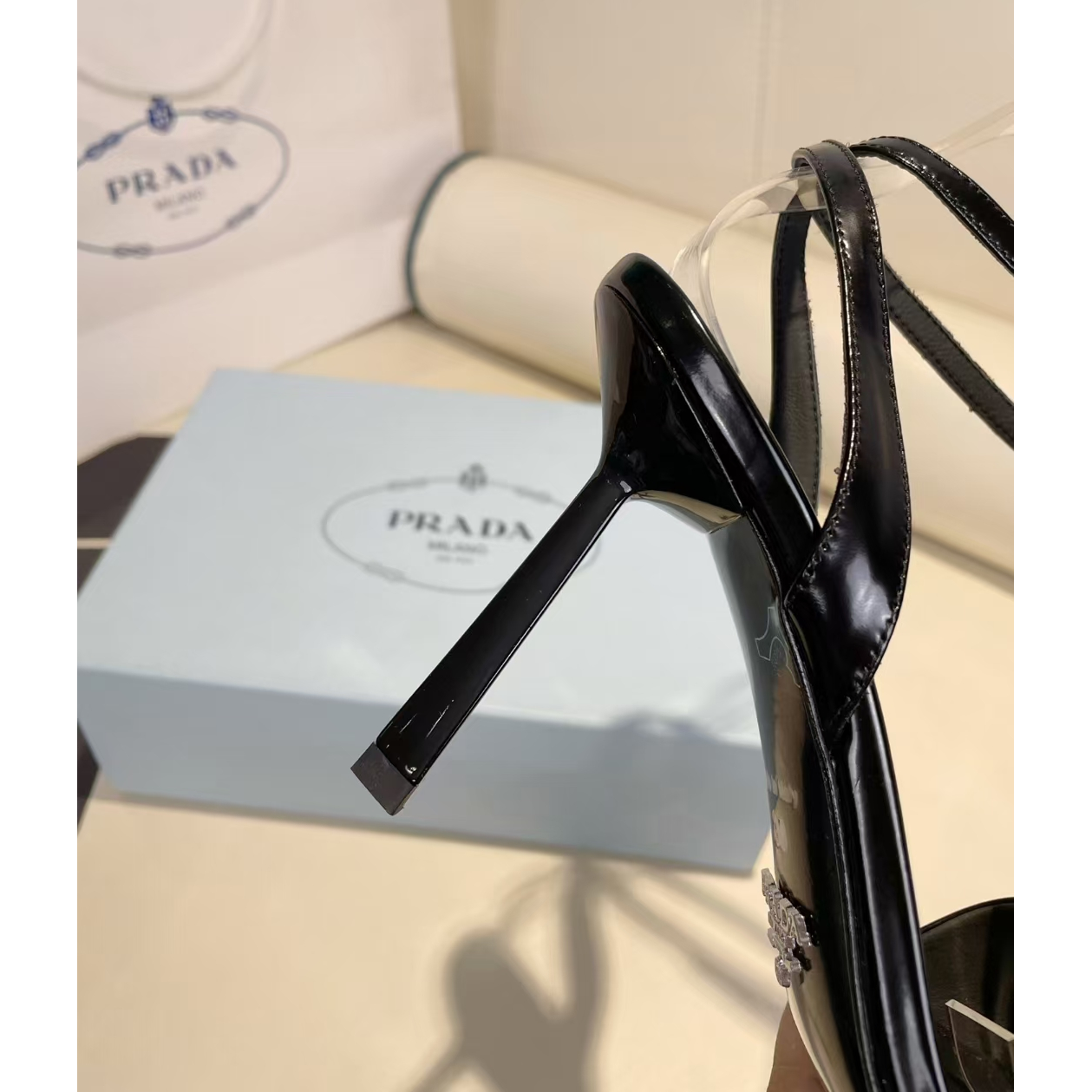 Prada Patent Leather Sling-Back Pumps - DopestKickz