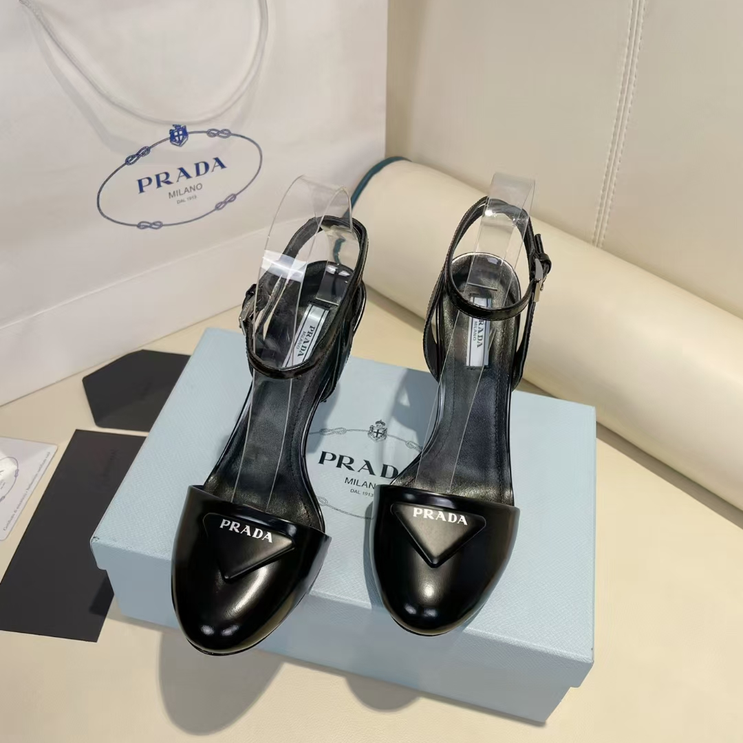 Prada Patent Leather Sling-Back Pumps - DopestKickz