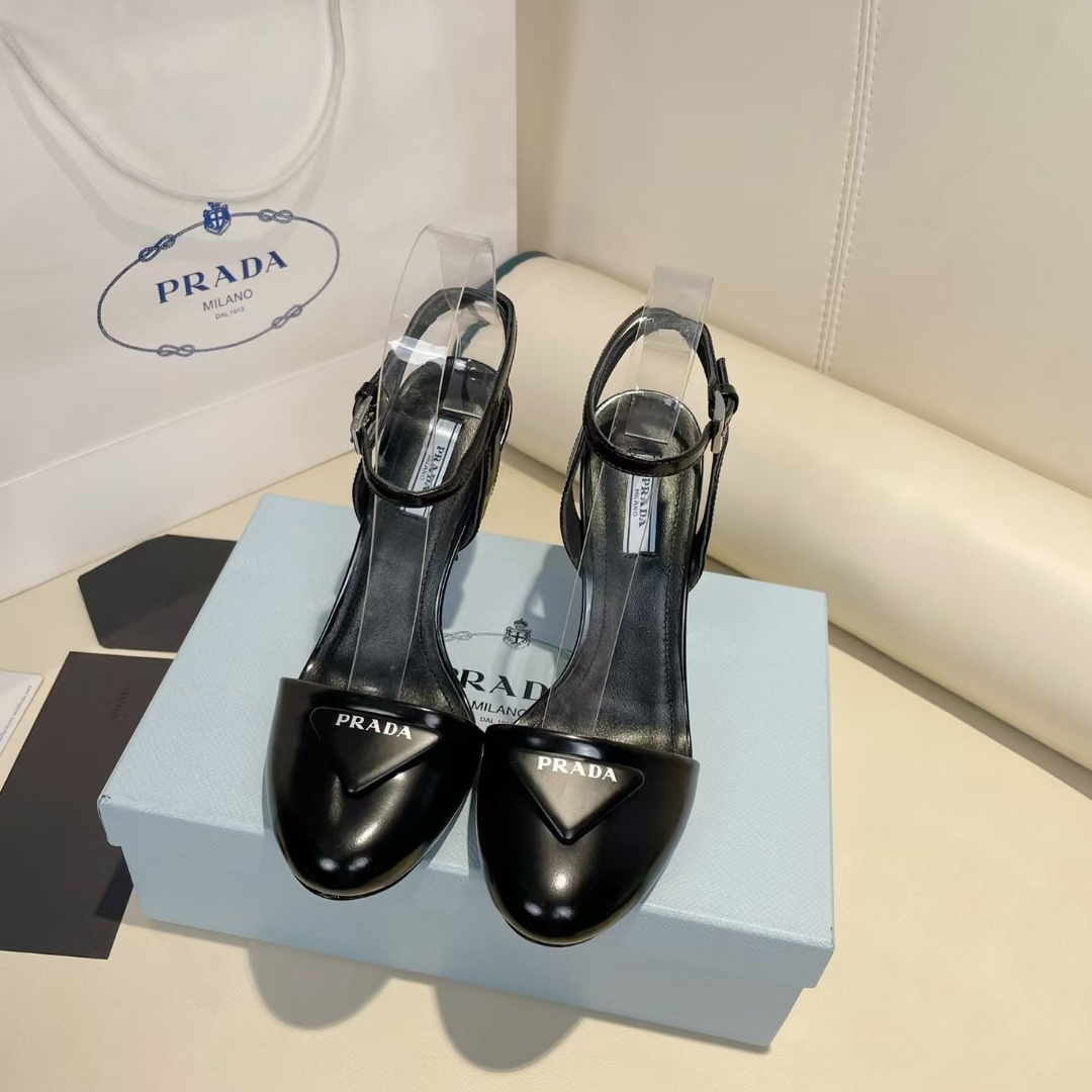 Prada Patent Leather Sling-Back Pumps - DopestKickz
