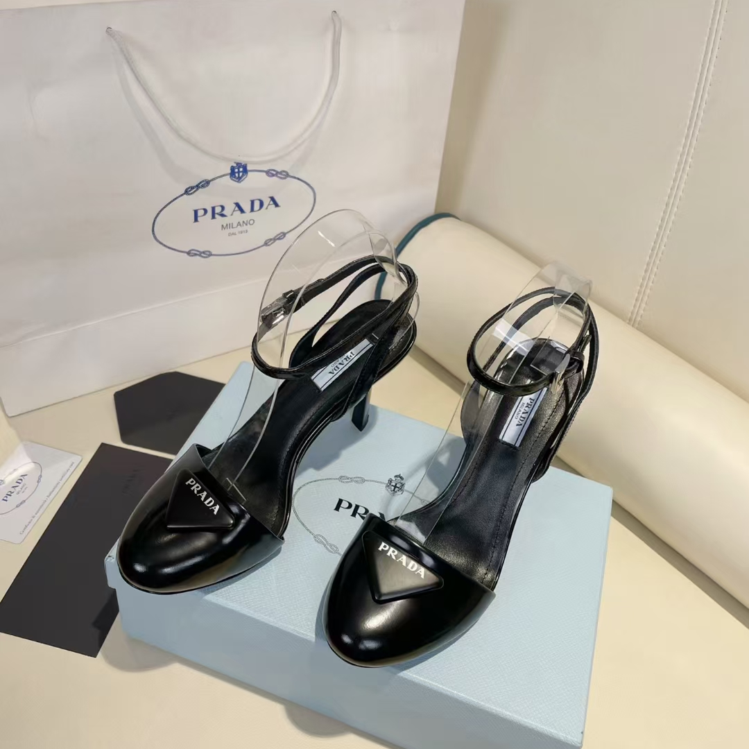 Prada Patent Leather Sling-Back Pumps - DopestKickz