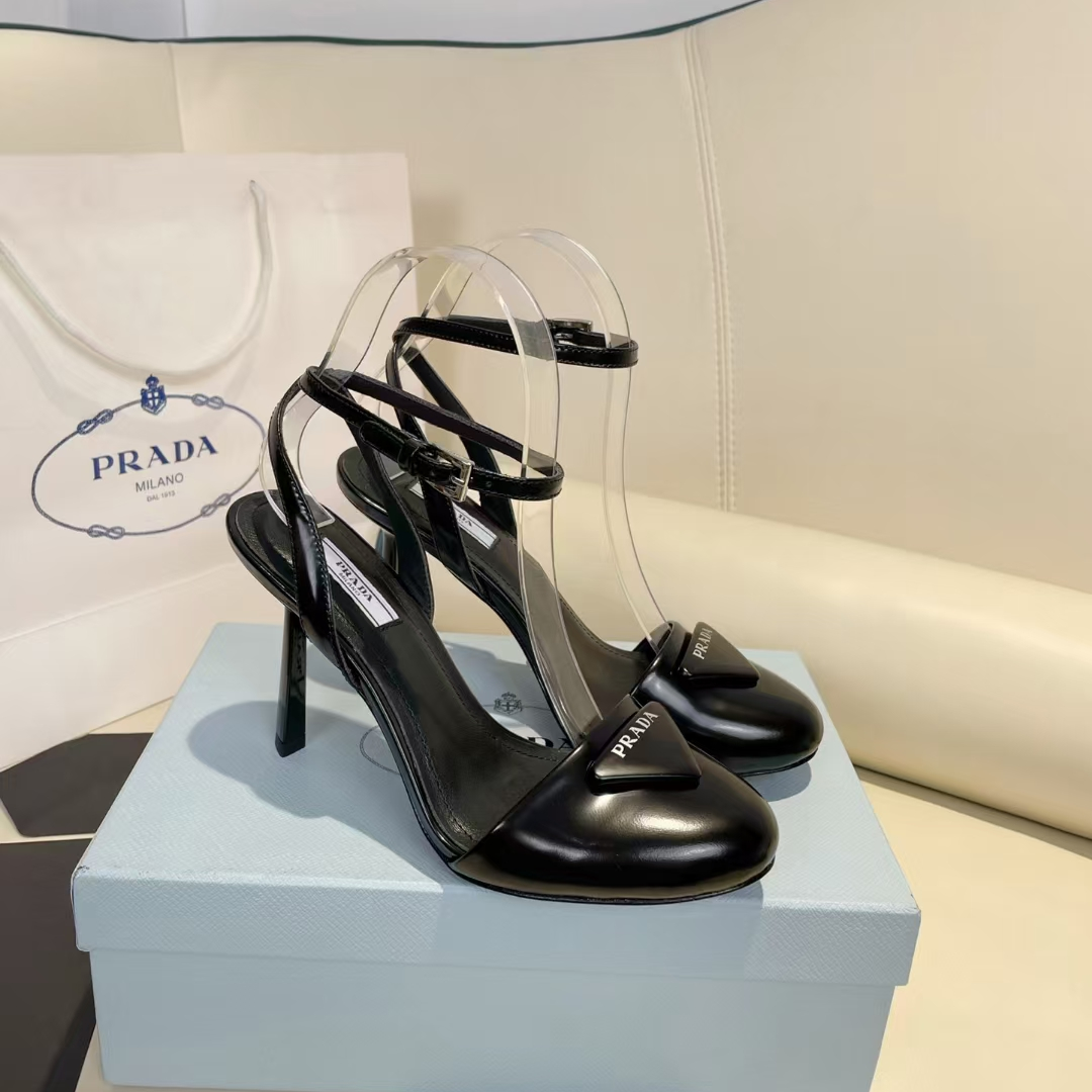 Prada Patent Leather Sling-Back Pumps - DopestKickz