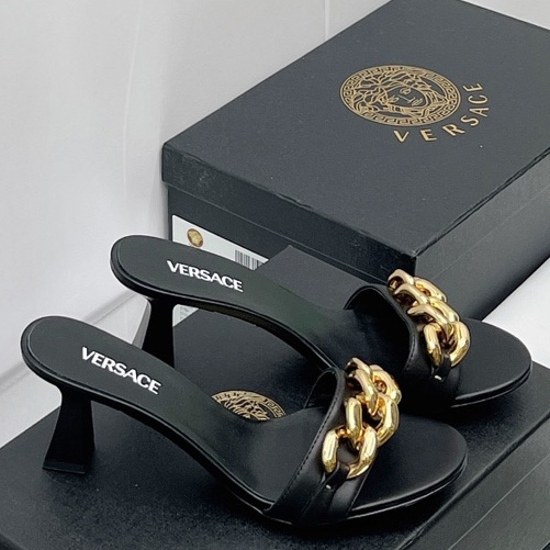 Versace Chain Mid-Heel Sandals— Heel height：70mm - DopestKickz