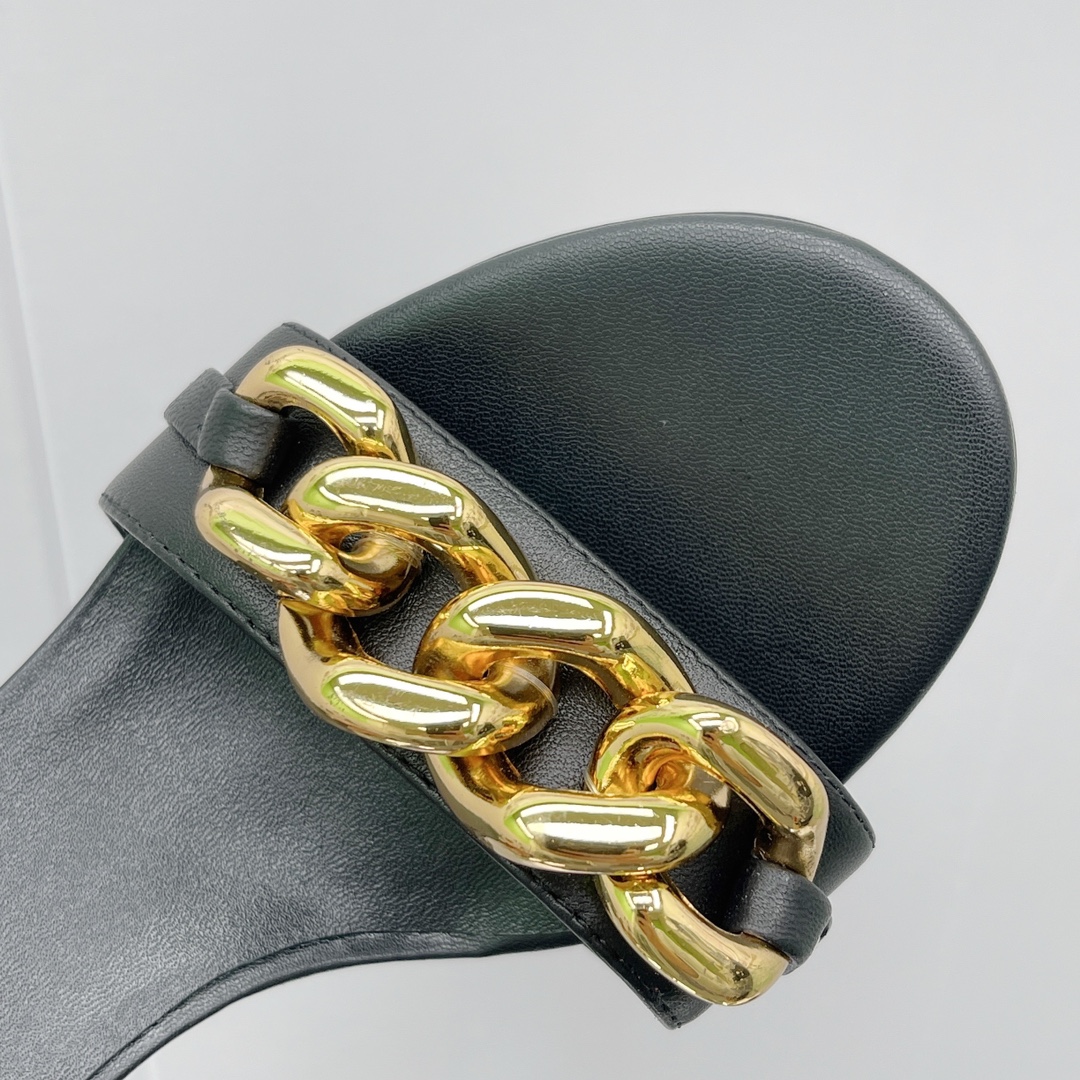 Versace Chain Mid-Heel Sandals— Heel height：70mm - DopestKickz