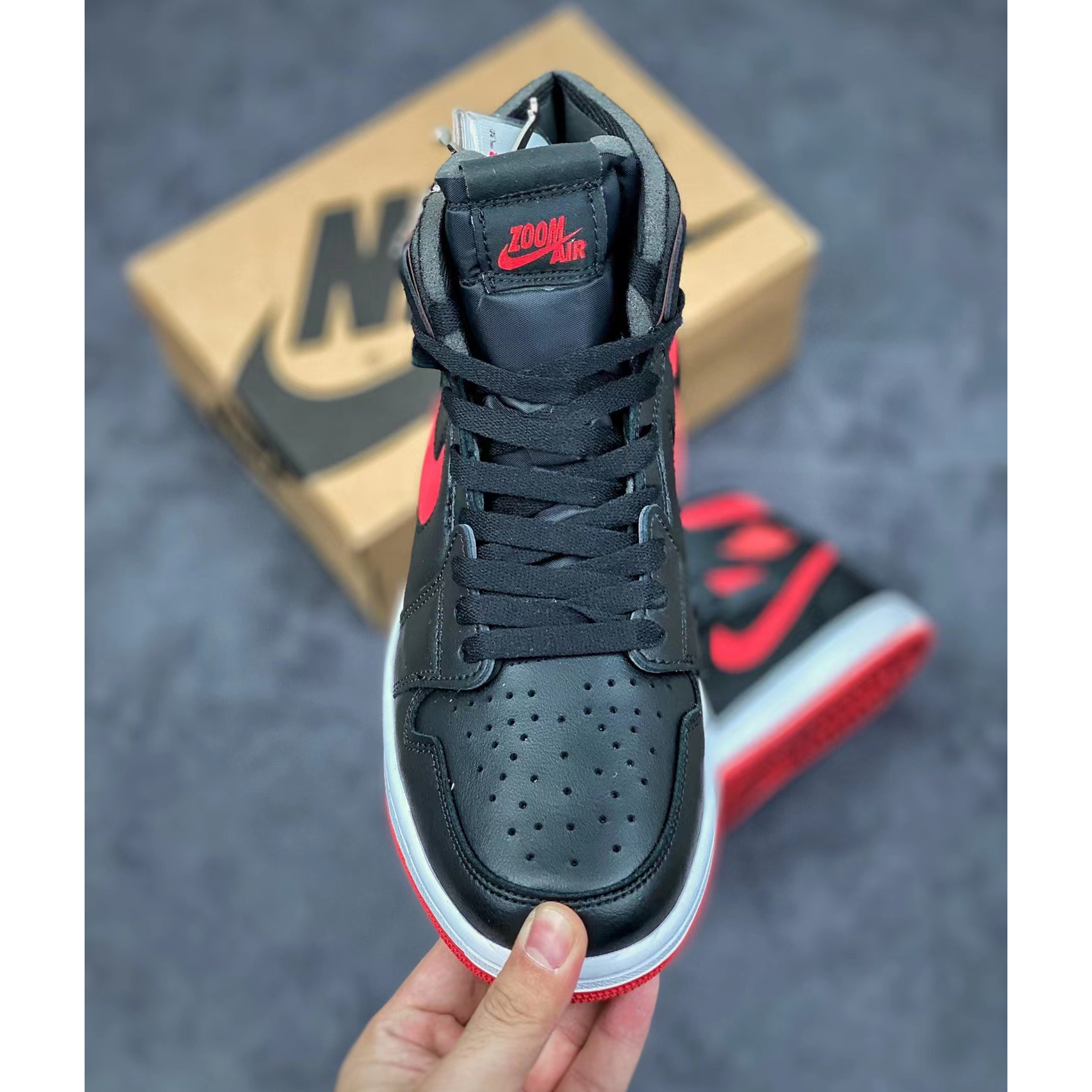 Nike Air Jordan 1 Zoom Air Cmft ''Bred'' Sneaker  CT0979-006 - DopestKickz