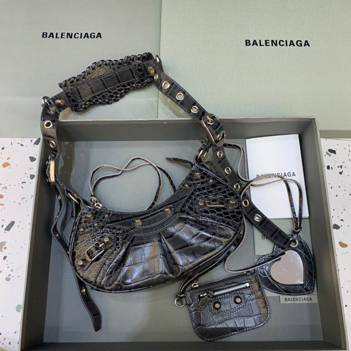Balenciaga Le Cagole XS Shoulder Bag In Black(26-12-6cm) - DopestKickz
