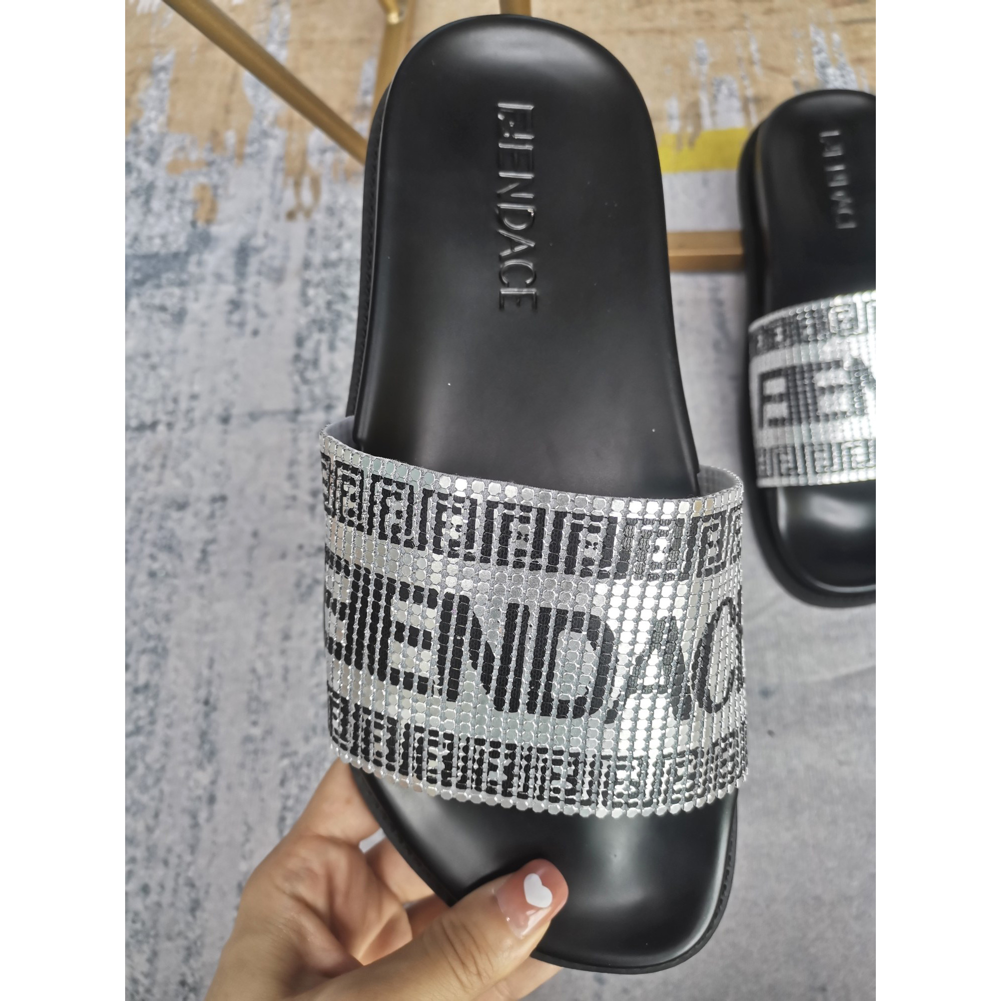 Versace x Fendi Fendace Logo Sandals  - DopestKickz