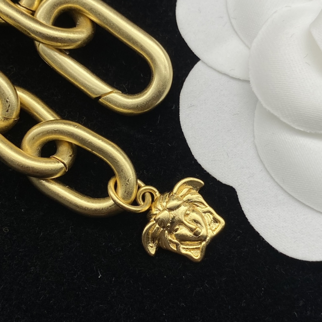 Versace  La Medusa Rhinestone Necklace - DopestKickz