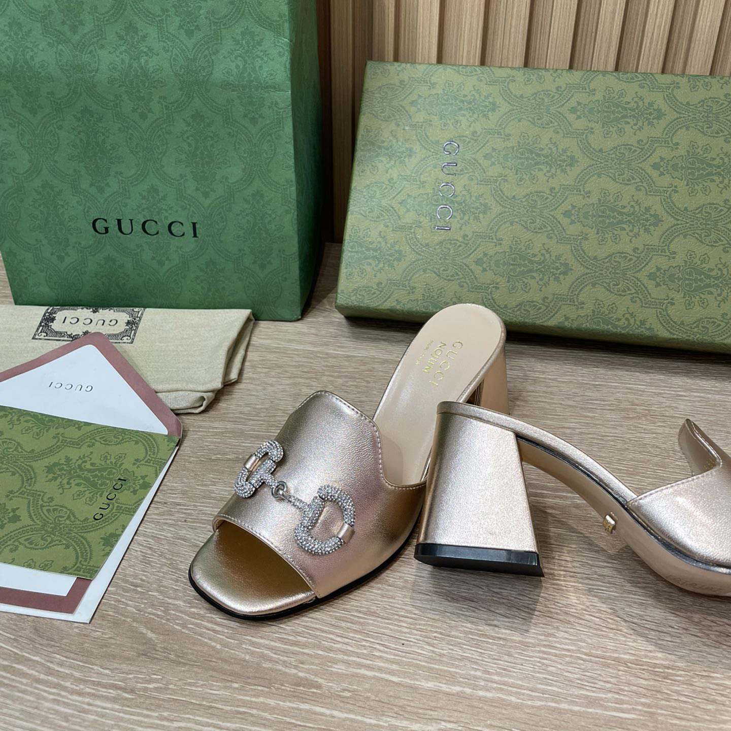 Gucci Women's Gucci Nojum Sandal With Heel Height Of 7.5cm - DopestKickz
