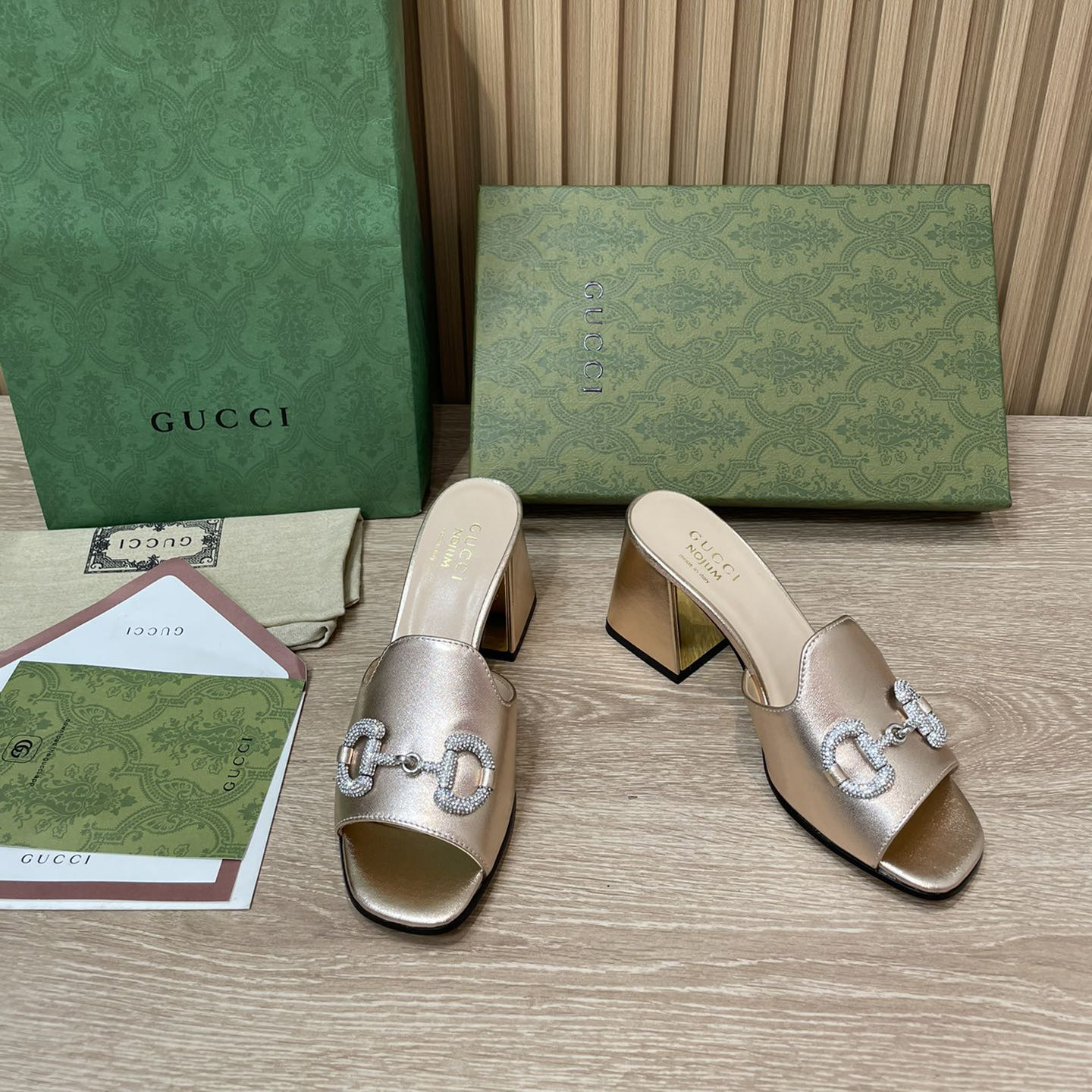 Gucci Women's Gucci Nojum Sandal With Heel Height Of 7.5cm - DopestKickz