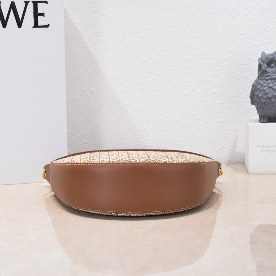 Loewe Luna Bag In Anagram Jacquard And Classic Calfskin(29.5-27-8cm) - DopestKickz