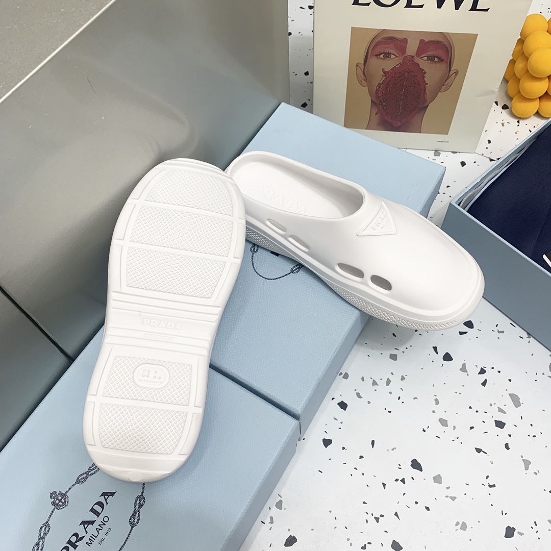 Prada Foam Rubber Mules - DopestKickz