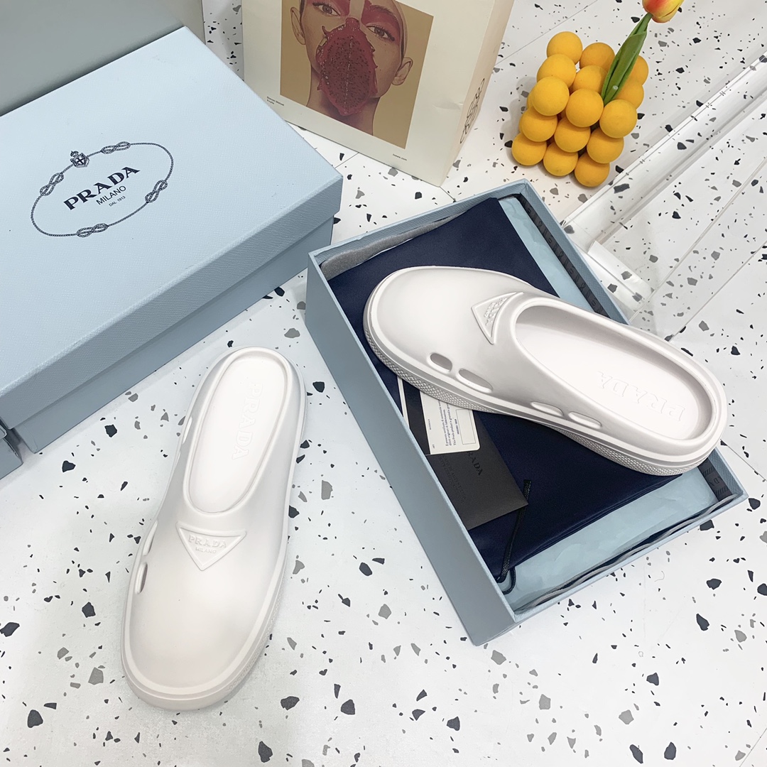 Prada Foam Rubber Mules - DopestKickz