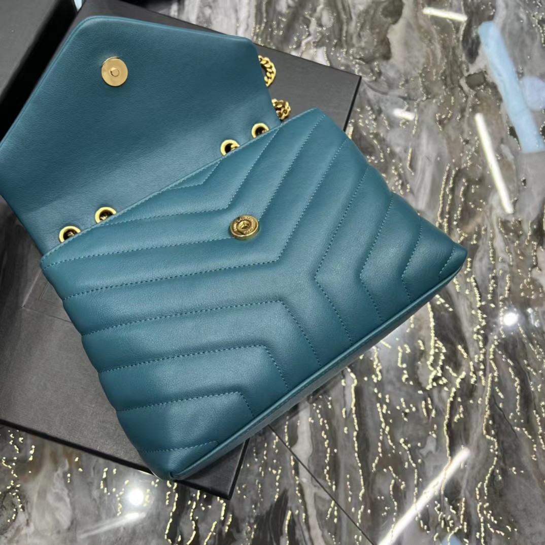 Saint Laurent Loulou Small Chain Bag In Matelasse ''Y'' Leather(23-17-9cm) - DopestKickz