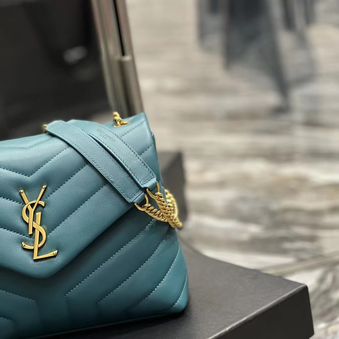 Saint Laurent Loulou Small Chain Bag In Matelasse ''Y'' Leather(23-17-9cm) - DopestKickz