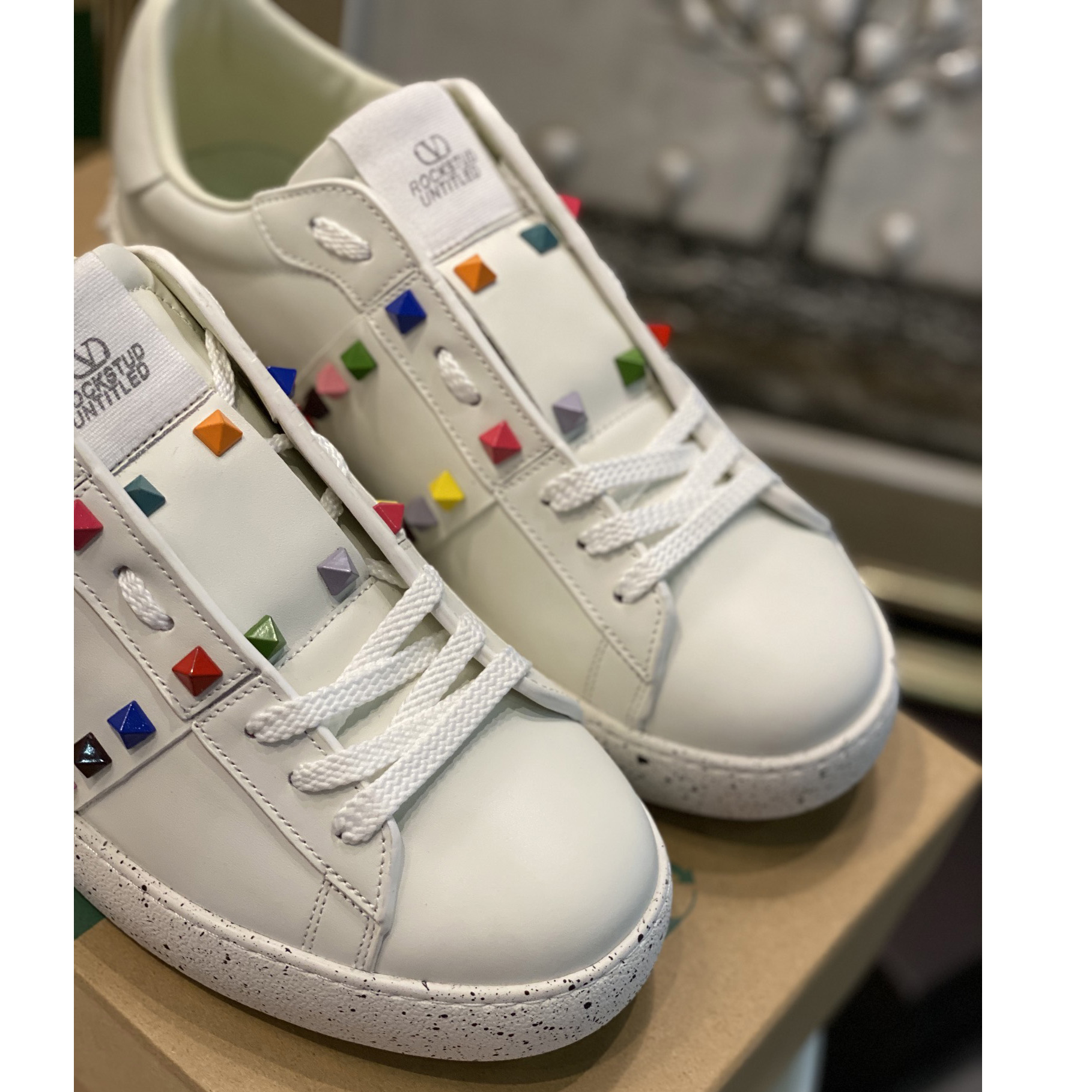 Valenti  Open For A Change Sneaker In Bio-Based Material In White/Multicolor - DopestKickz