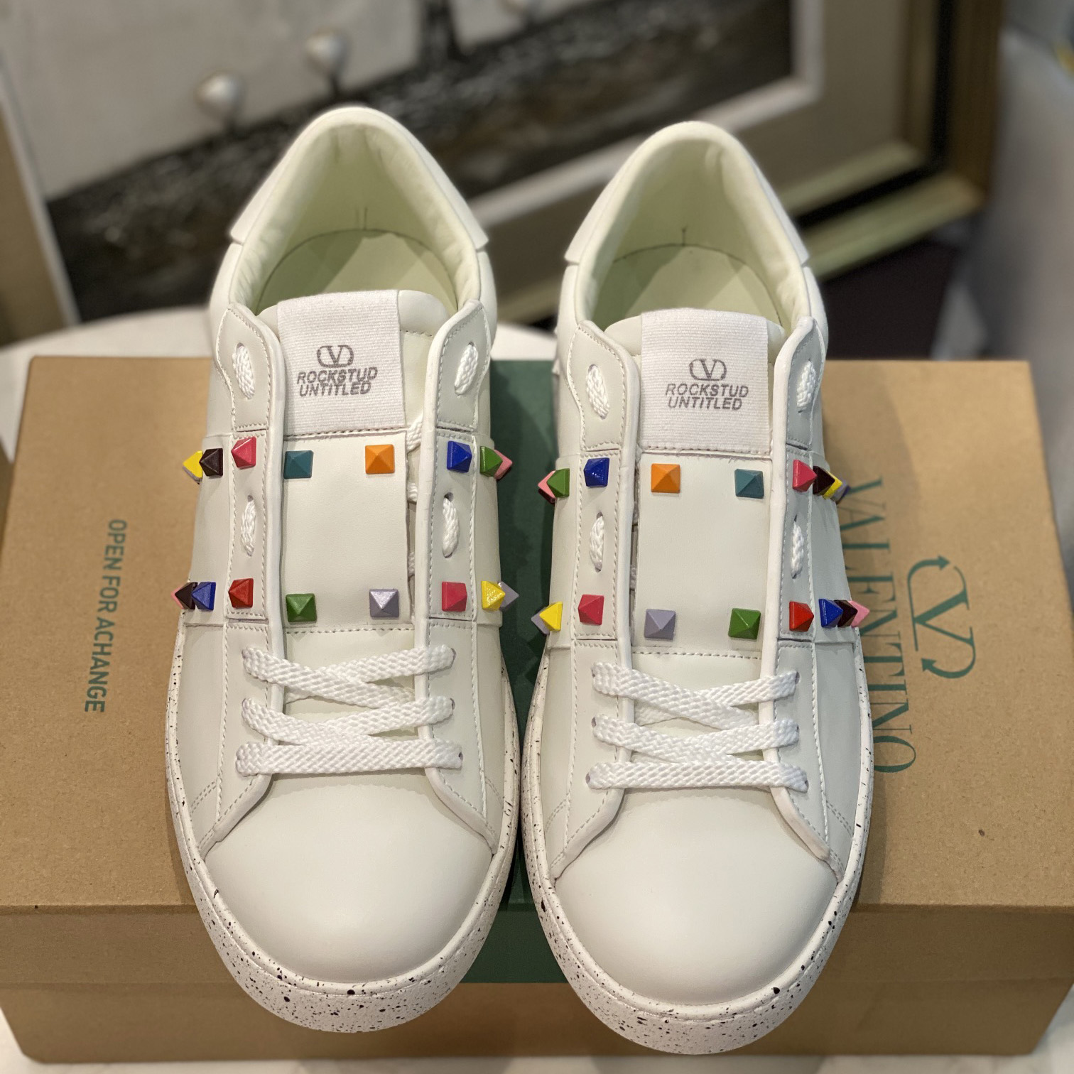 Valenti  Open For A Change Sneaker In Bio-Based Material In White/Multicolor - DopestKickz