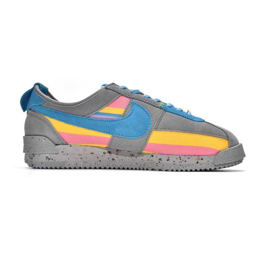  Union LA x Nike Cortez Blue Pink Yellow Grey Sneaker   DR1413-002 - DopestKickz