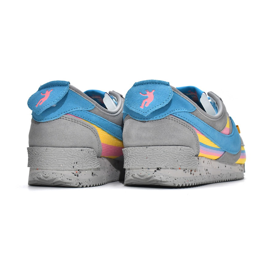  Union LA x Nike Cortez Blue Pink Yellow Grey Sneaker   DR1413-002 - DopestKickz