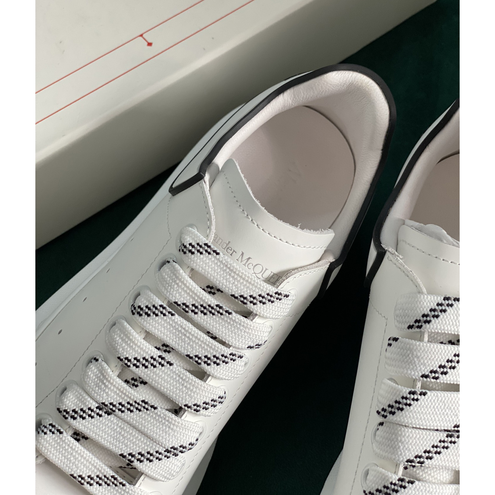 Alexander Mqueen Oversized Sneaker In White/Black - DopestKickz