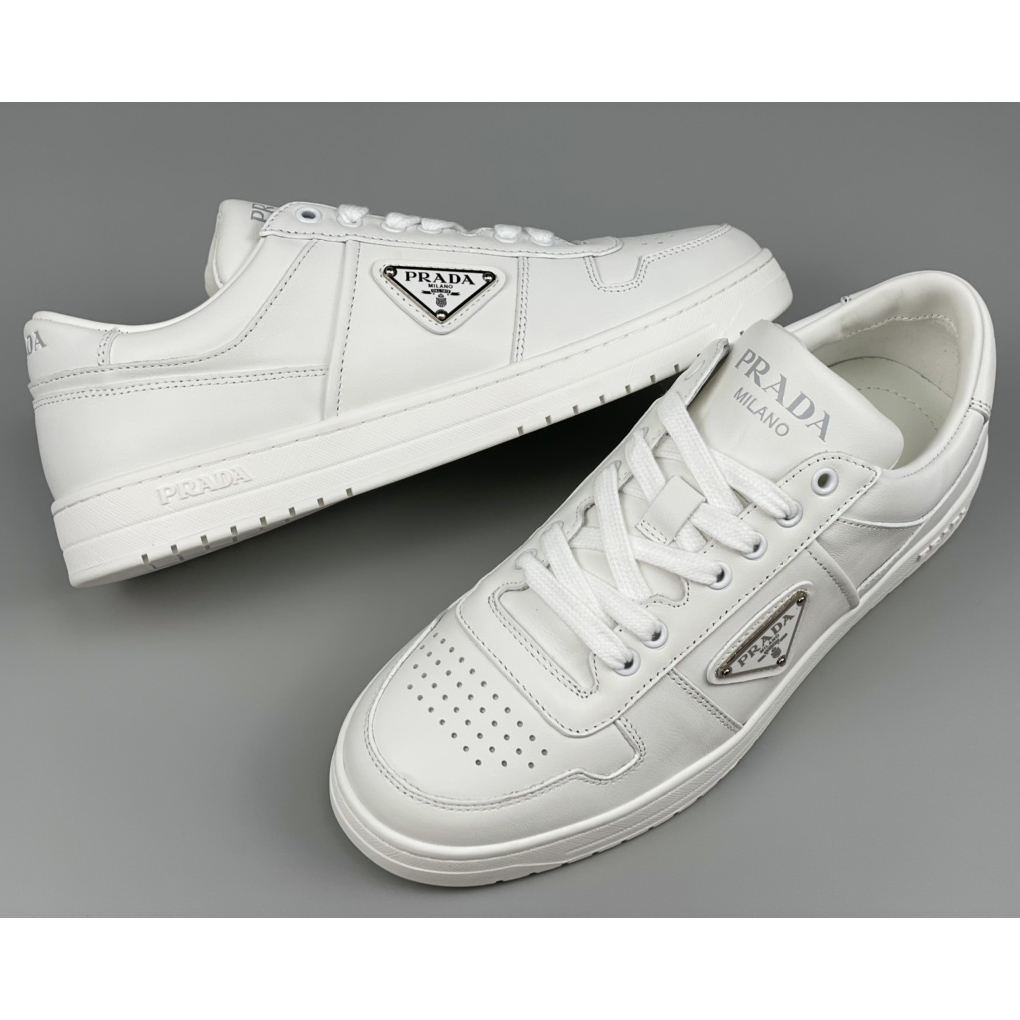 Prada Downtown Leather Sneakers - DopestKickz
