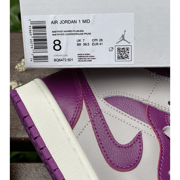 Air Jordan 1 Mid Magenta Sneaker    BQ6472-501 - DopestKickz
