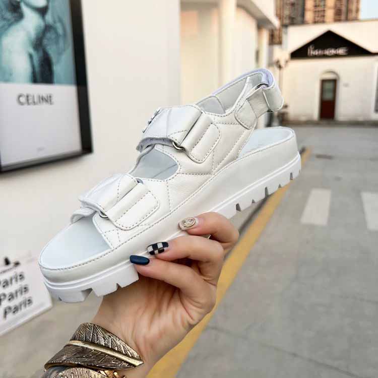 Prada Padded Nappa Leather Sandals - DopestKickz