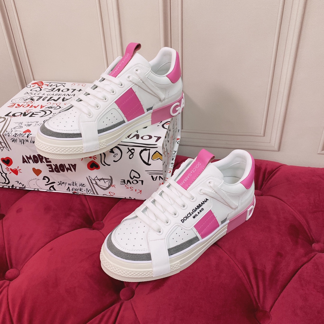 Dolce & Gabbana Calfskin Custom 2.Zero Sneakers With Contrasting Details - DopestKickz