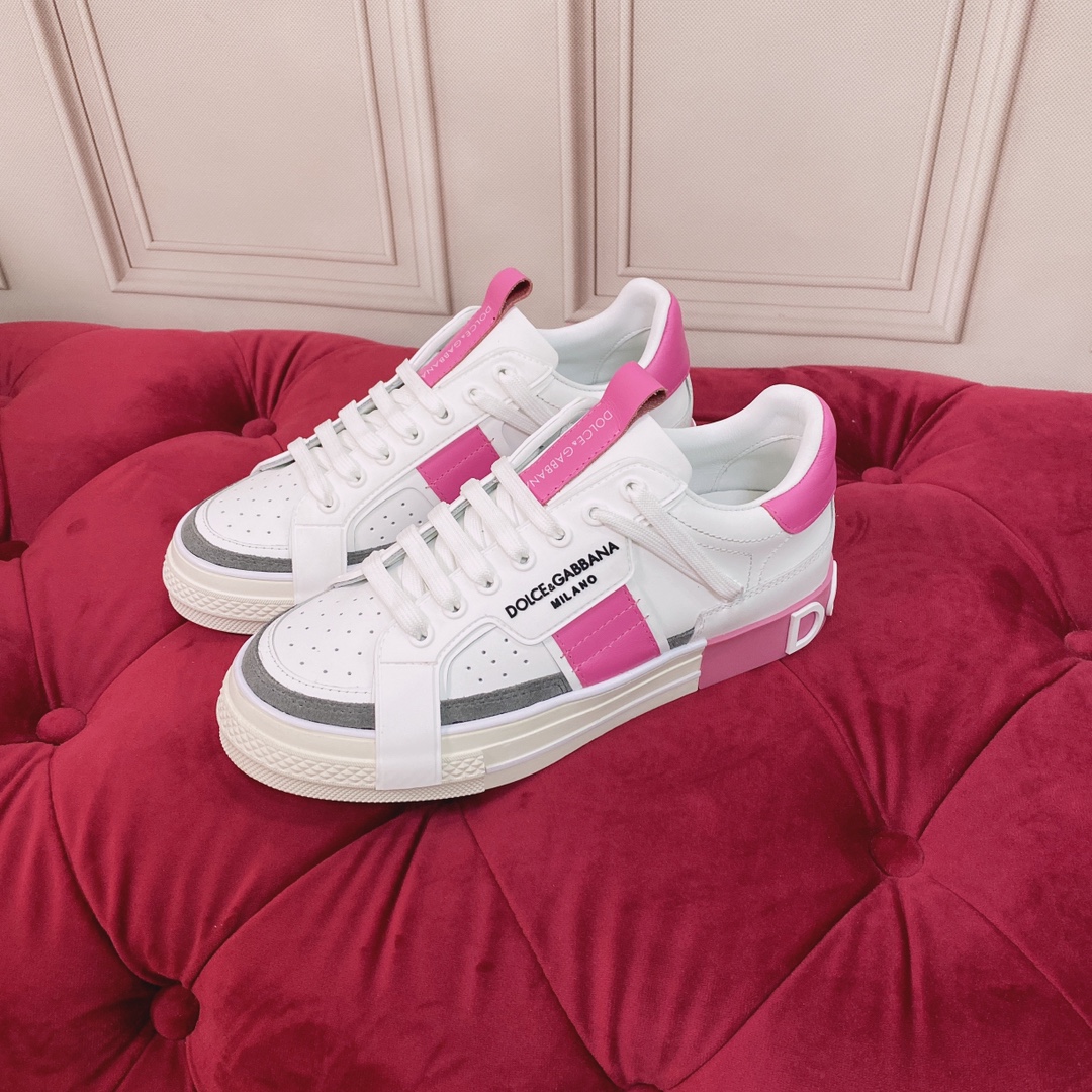 Dolce & Gabbana Calfskin Custom 2.Zero Sneakers With Contrasting Details - DopestKickz