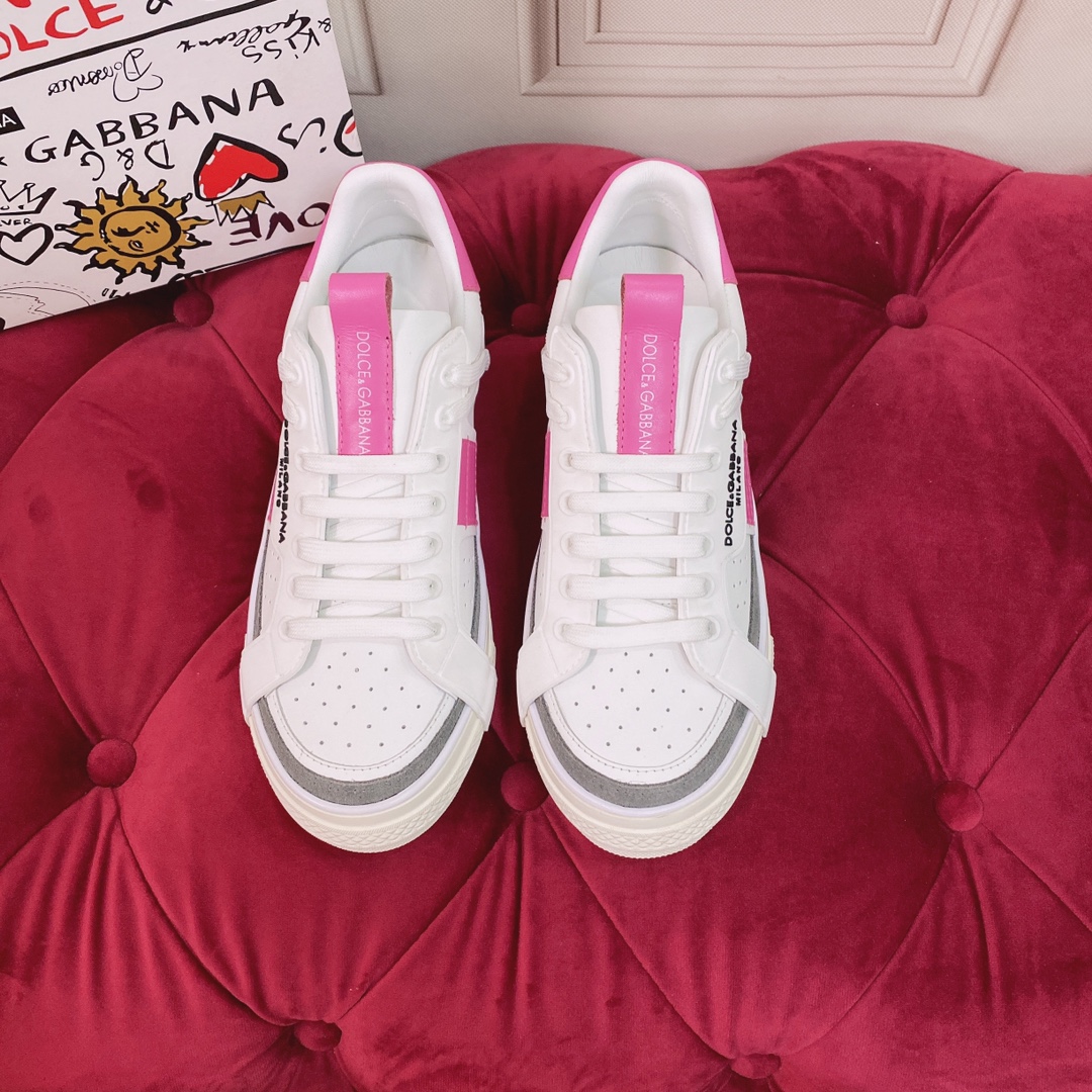 Dolce & Gabbana Calfskin Custom 2.Zero Sneakers With Contrasting Details - DopestKickz