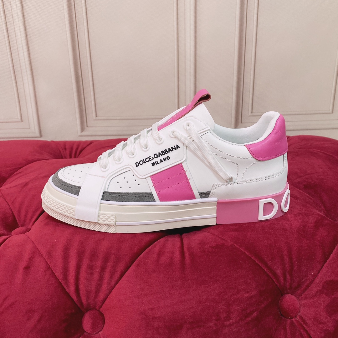 Dolce & Gabbana Calfskin Custom 2.Zero Sneakers With Contrasting Details - DopestKickz