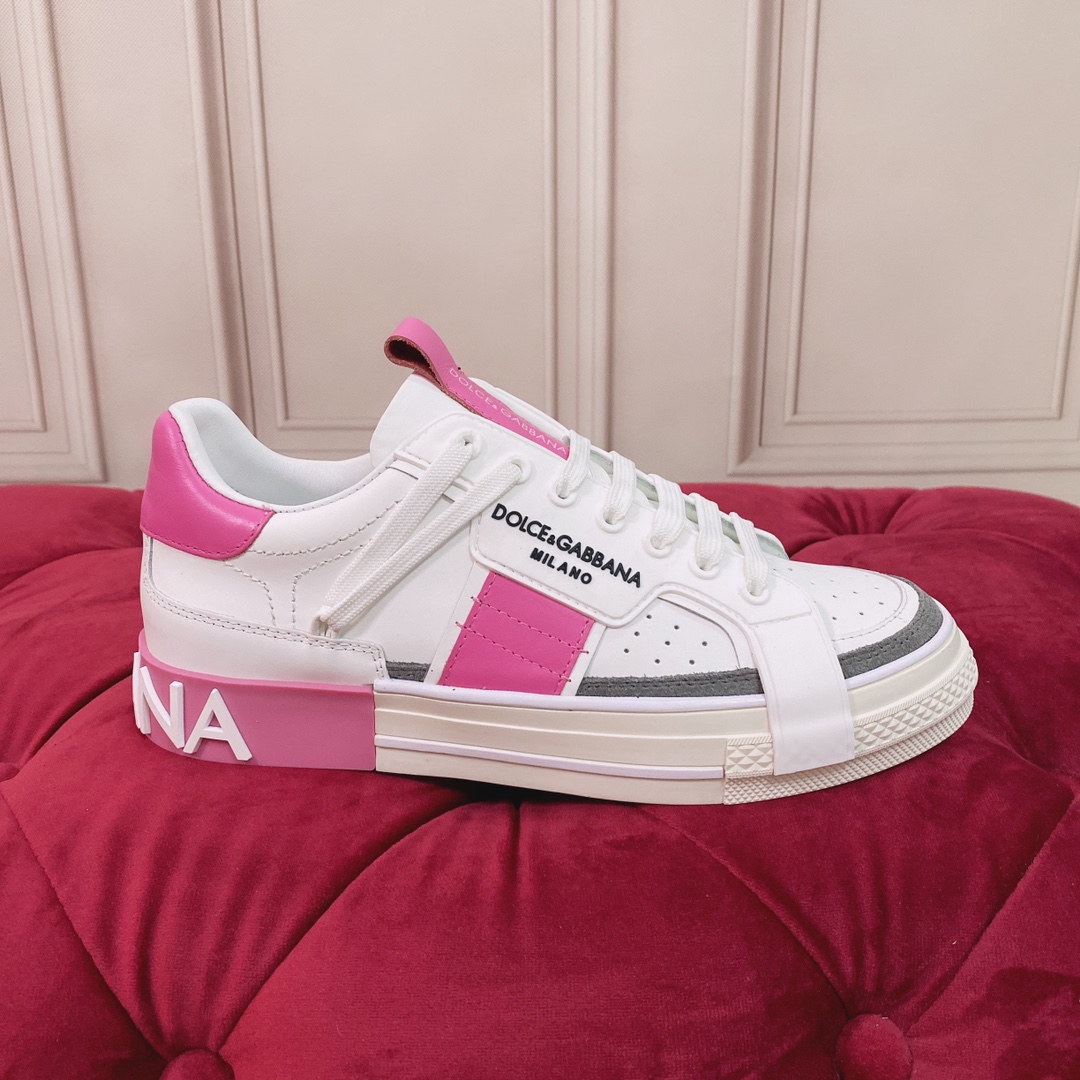 Dolce & Gabbana Calfskin Custom 2.Zero Sneakers With Contrasting Details - DopestKickz