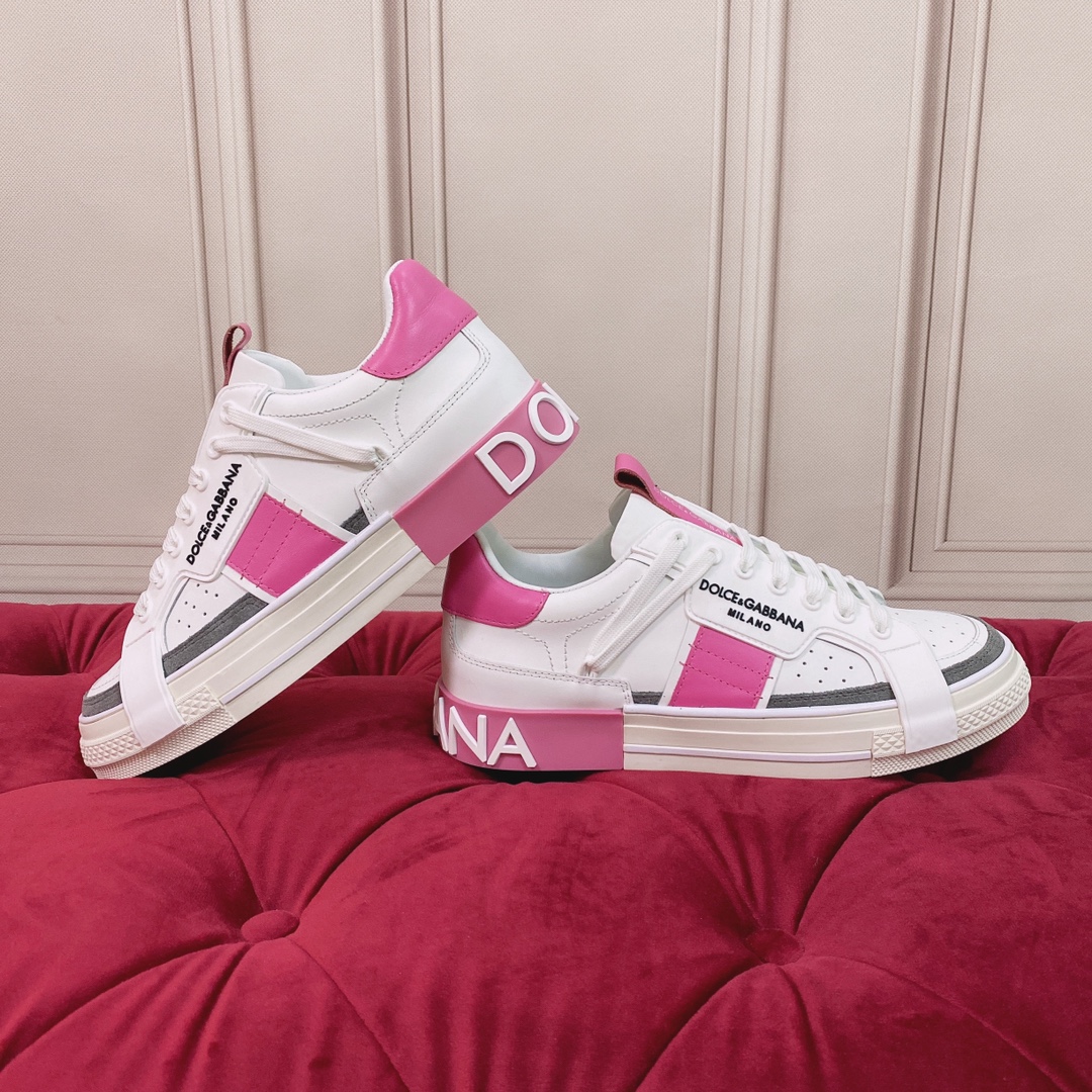Dolce & Gabbana Calfskin Custom 2.Zero Sneakers With Contrasting Details - DopestKickz
