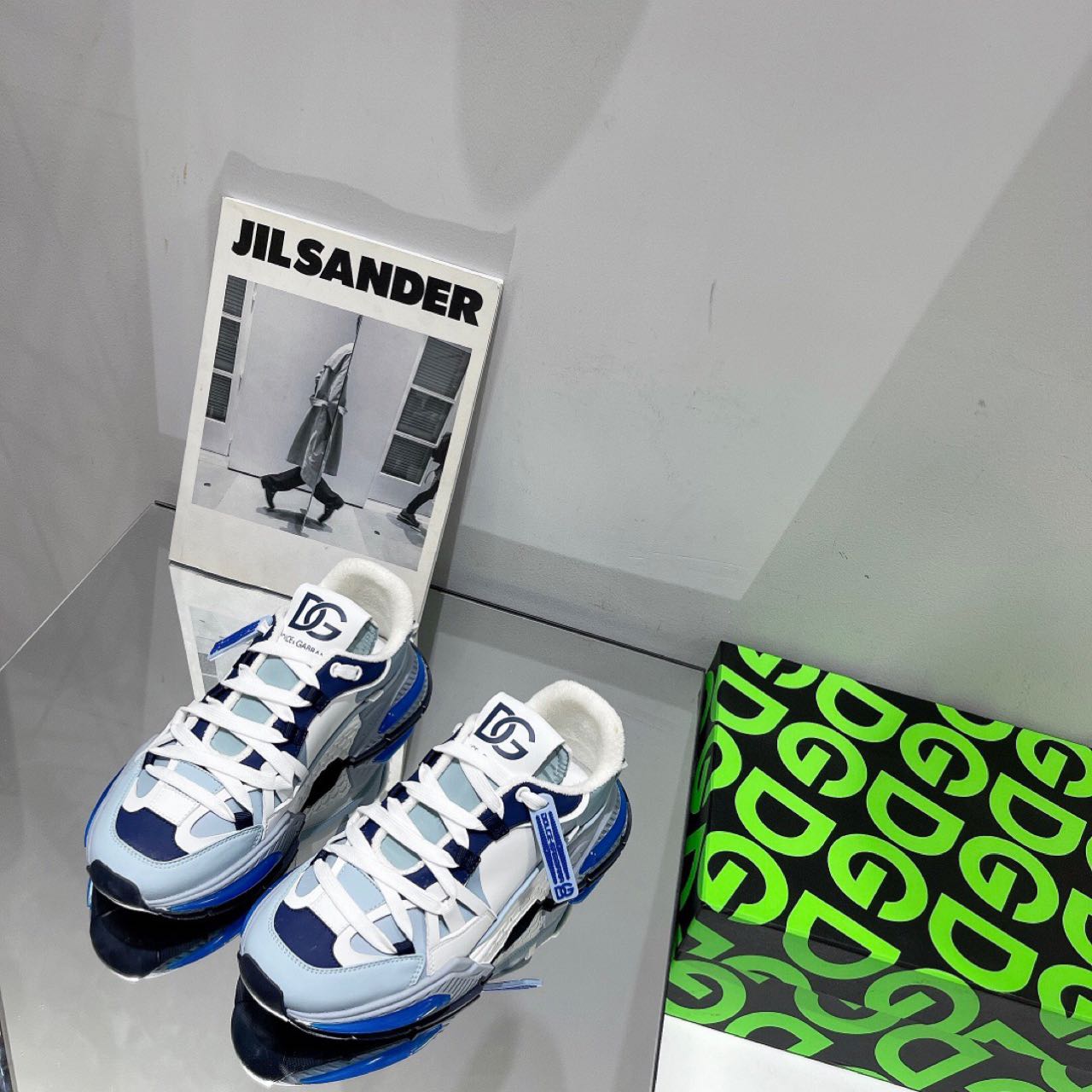 Dolce & Gabbana Mixed-Material Airmaster Sneakers - DopestKickz