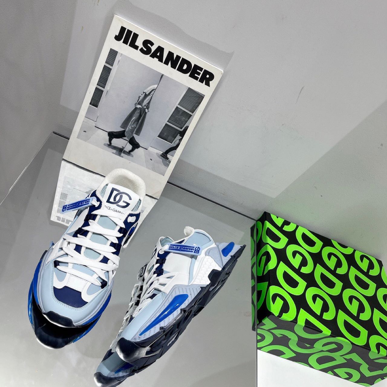 Dolce & Gabbana Mixed-Material Airmaster Sneakers - DopestKickz