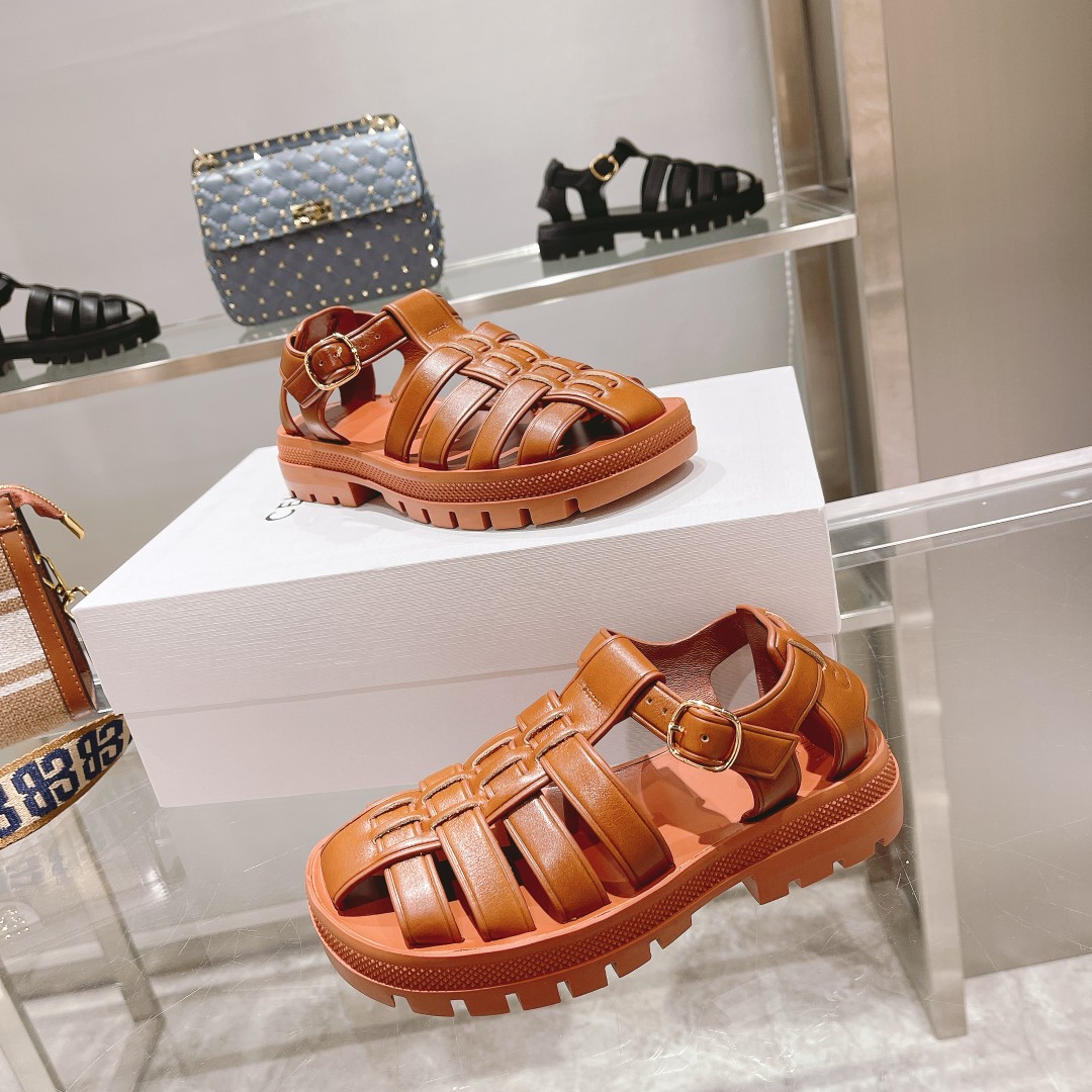 Celine Clea Chunky Sandal  In Calfskin - DopestKickz