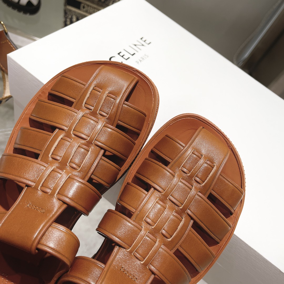 Celine Clea Chunky Sandal  In Calfskin - DopestKickz
