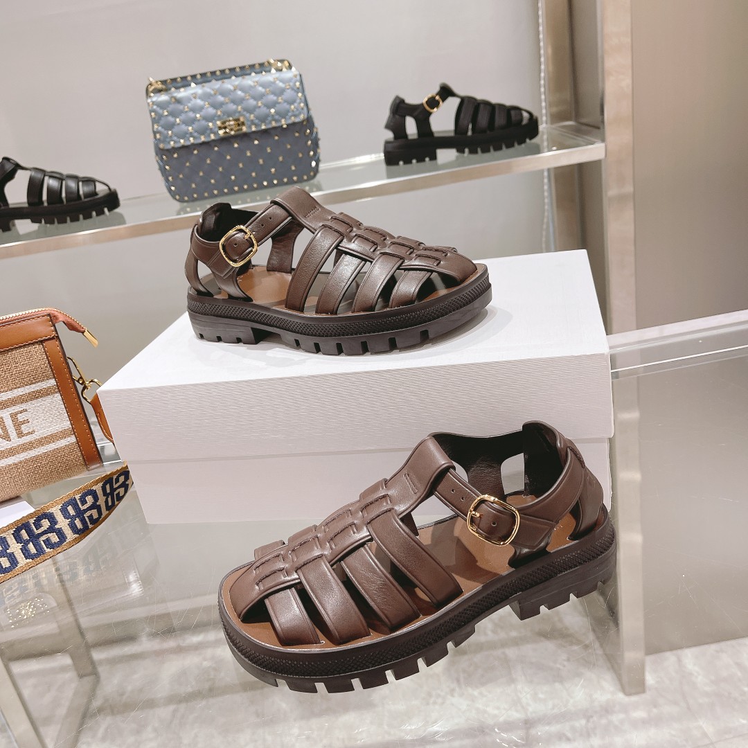 Celine Clea Chunky Sandal  In Calfskin - DopestKickz