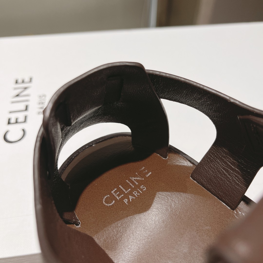 Celine Clea Chunky Sandal  In Calfskin - DopestKickz