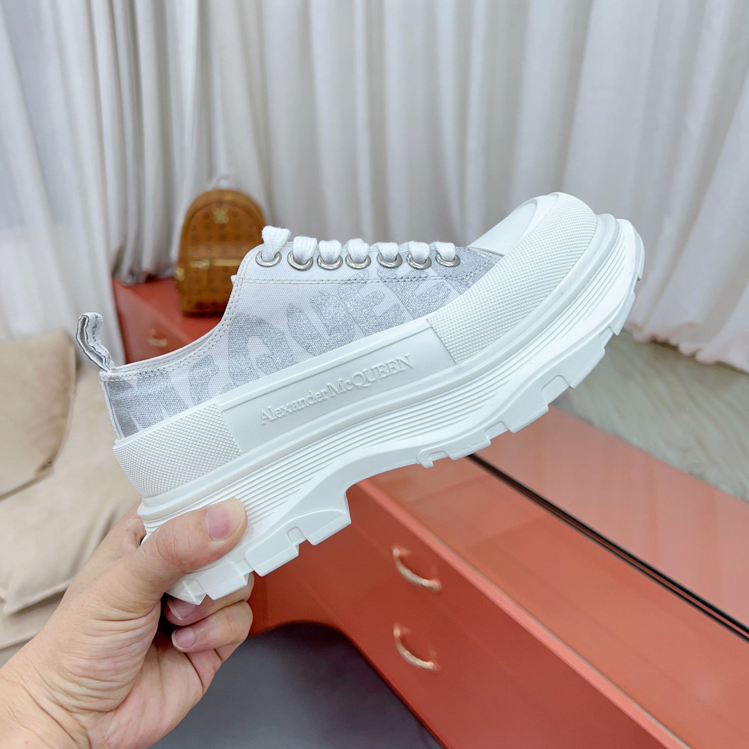 Alexander Mqueen Tread Slick Lace-up In White - DopestKickz