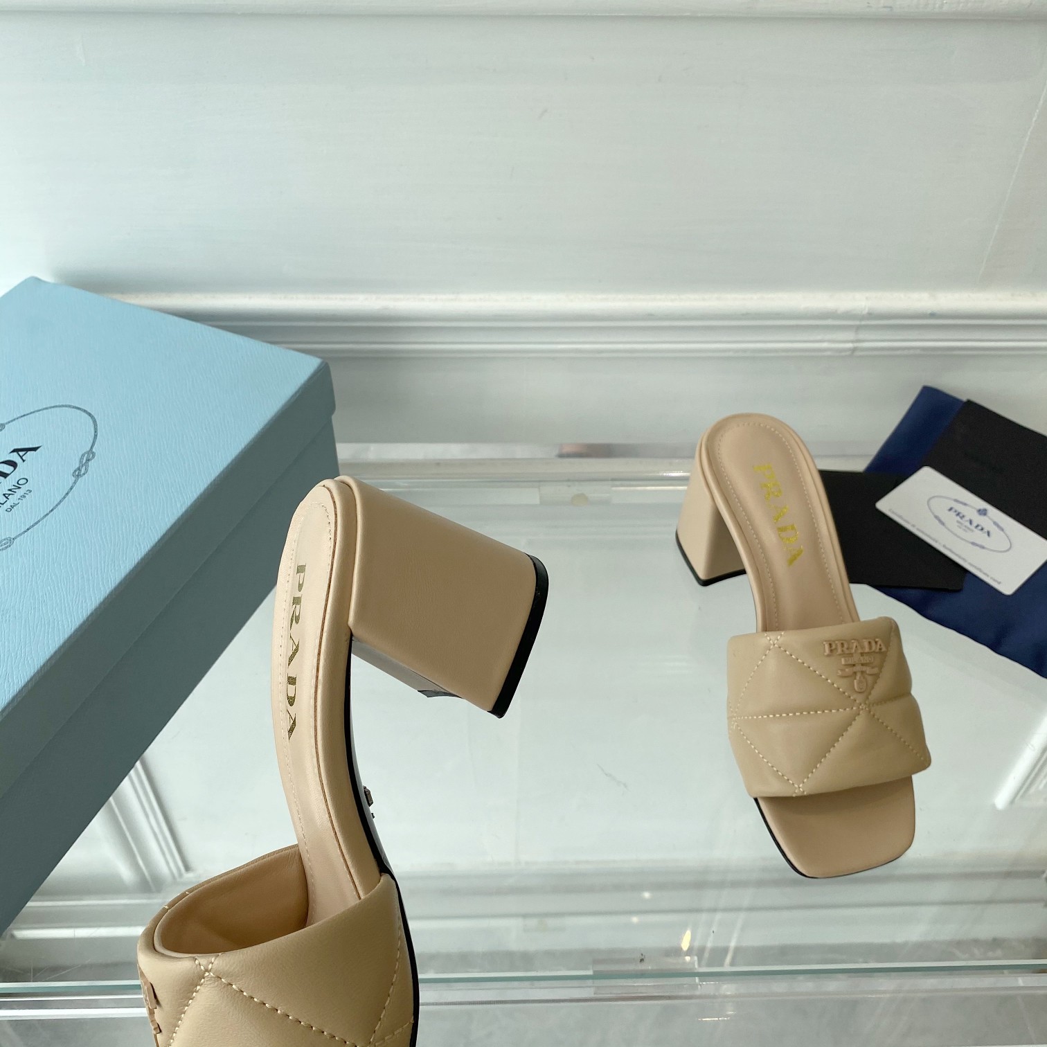 Prada Quilted Nappa Leather Sandals - DopestKickz