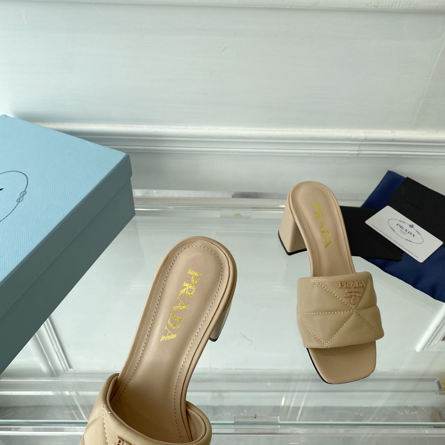 Prada Quilted Nappa Leather Sandals - DopestKickz
