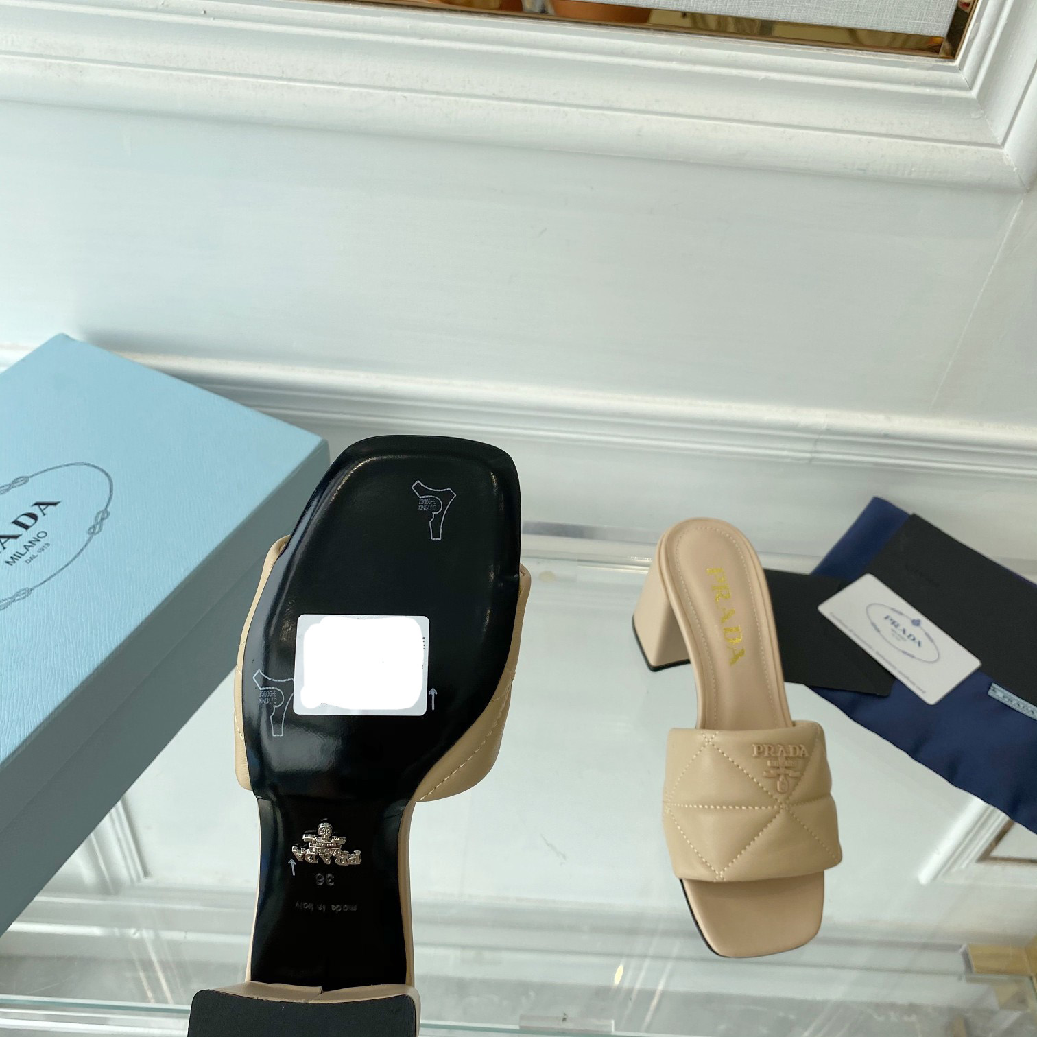 Prada Quilted Nappa Leather Sandals - DopestKickz