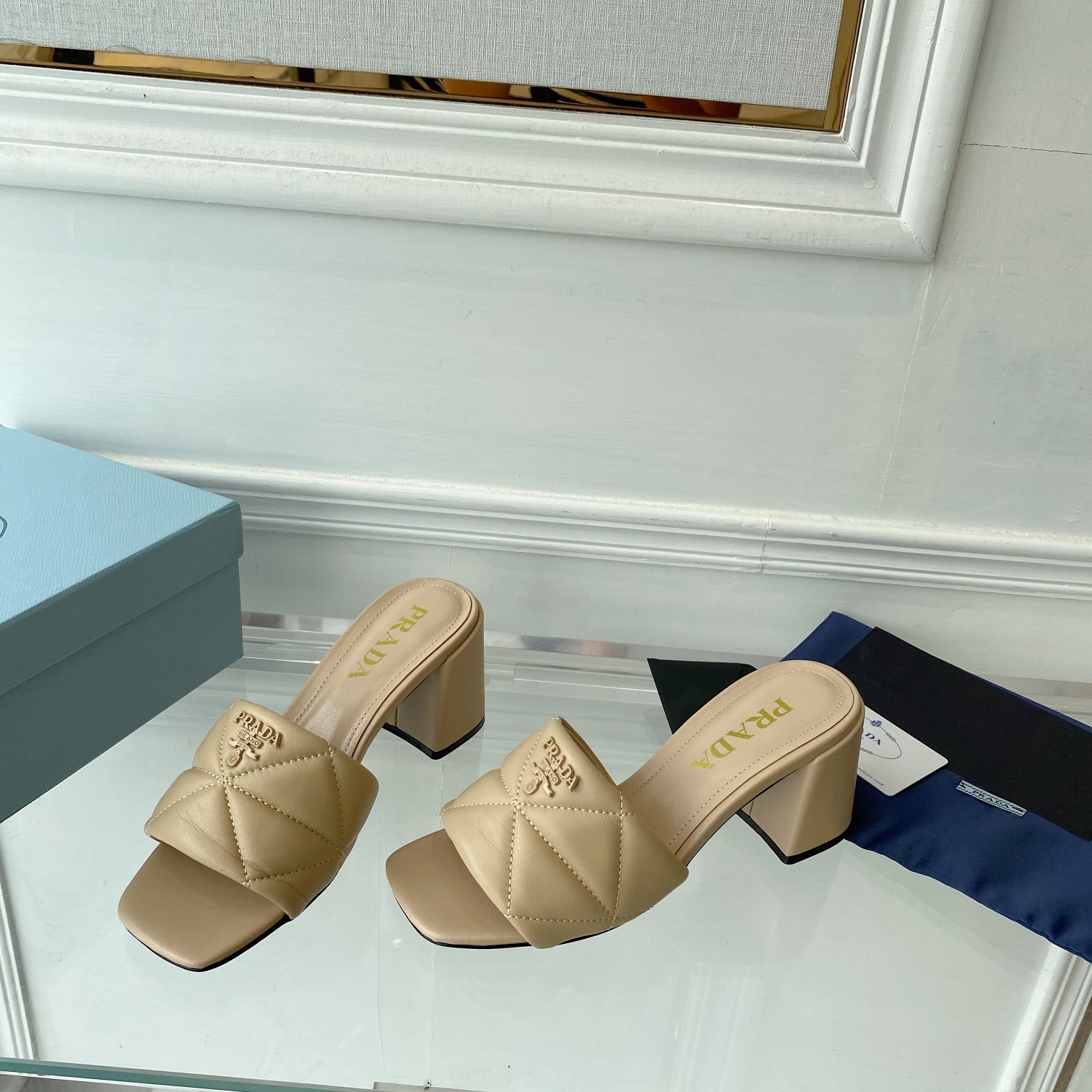 Prada Quilted Nappa Leather Sandals - DopestKickz