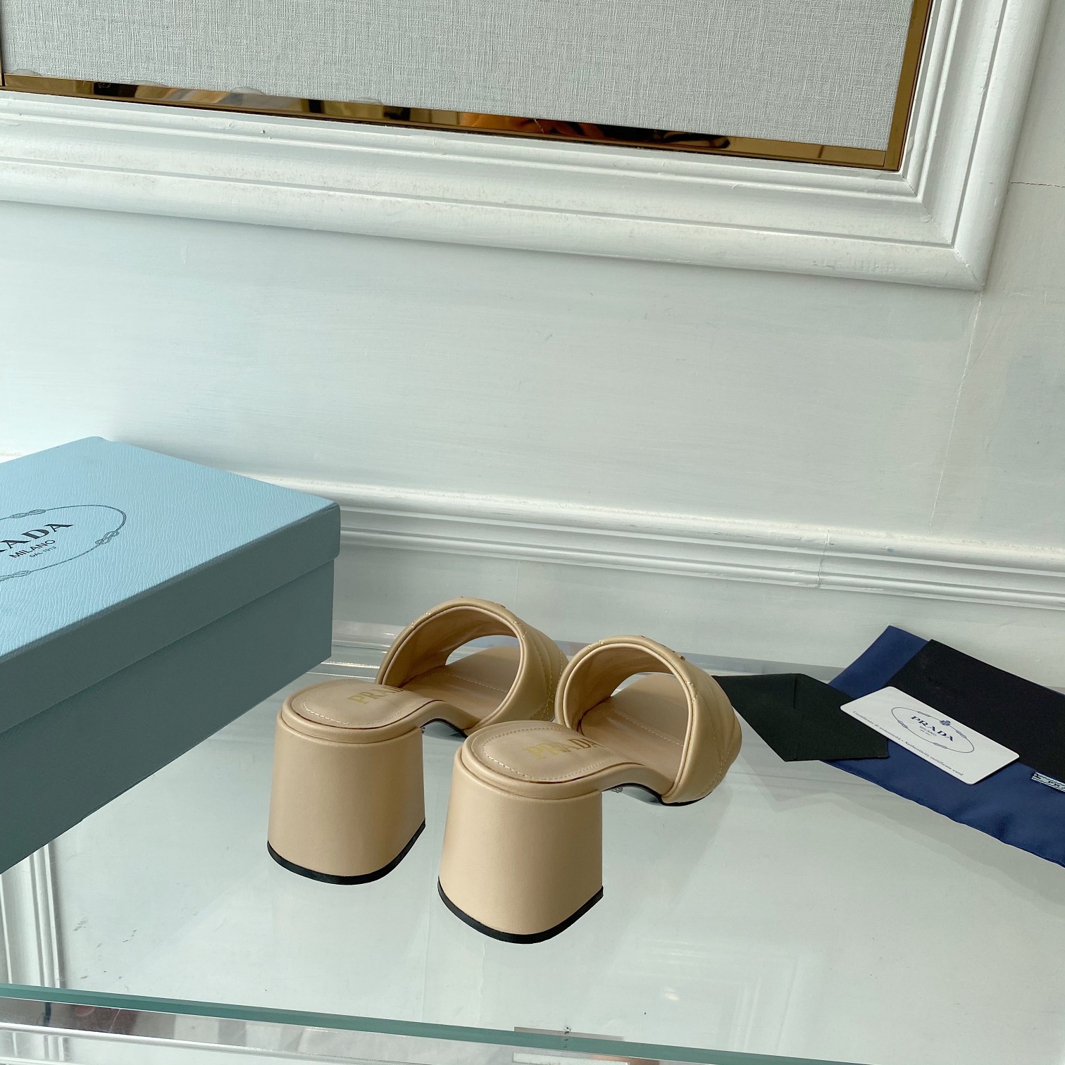Prada Quilted Nappa Leather Sandals - DopestKickz