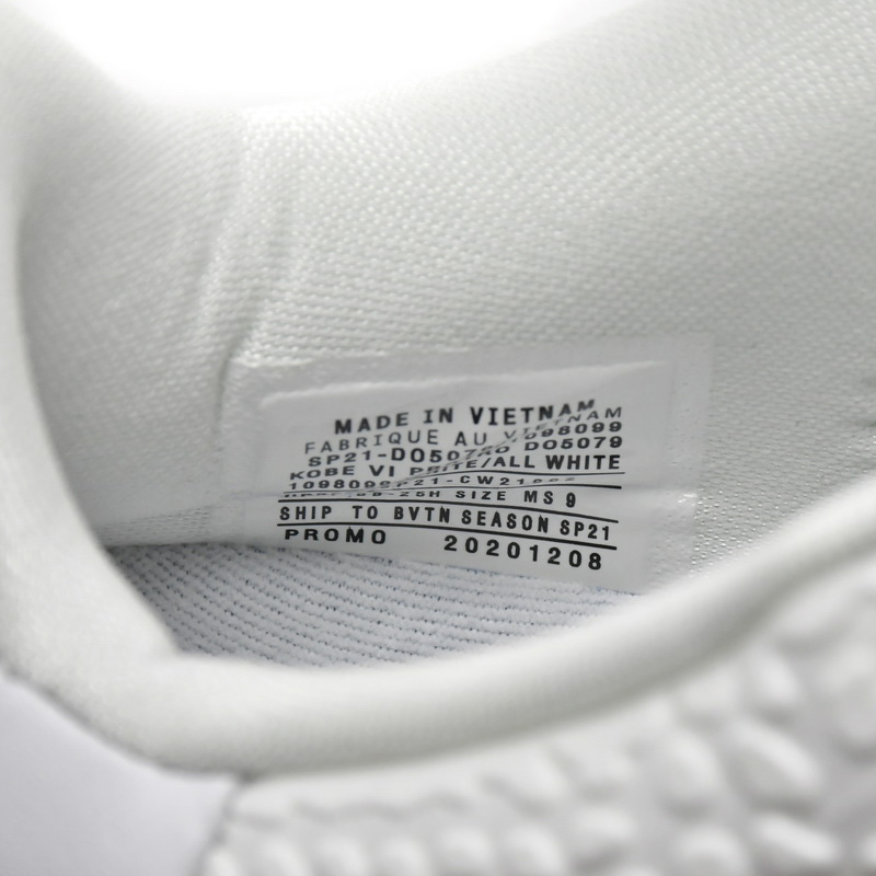 Nike Zoom Kobe VI PE White Sneaker    S96904-100 - DopestKickz