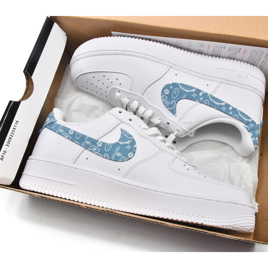 Nike Air Force 1 Low Blue Paisley Sneaker   DH4406-100 - DopestKickz