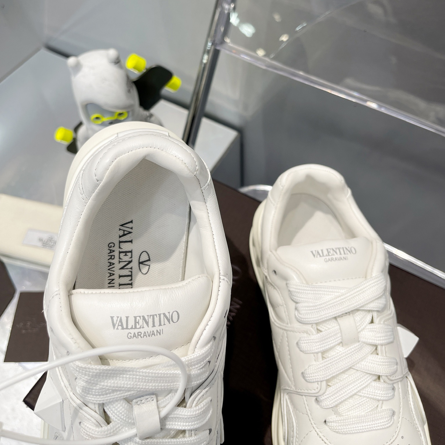 Valenti One Stud Low-Top Calfskin Sneaker - DopestKickz