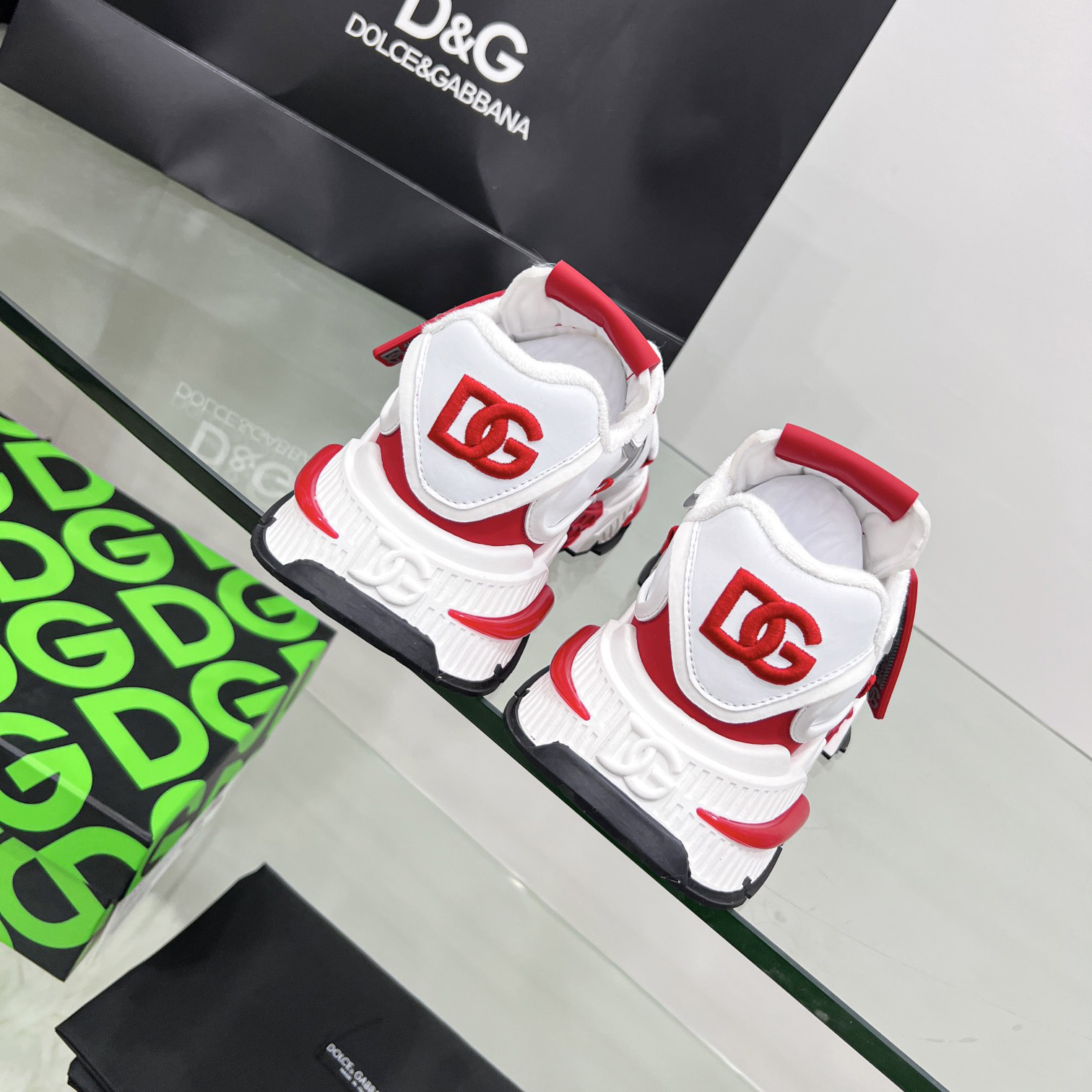 Dolce & Gabbana Mixed-Material Airmaster Sneakers - DopestKickz