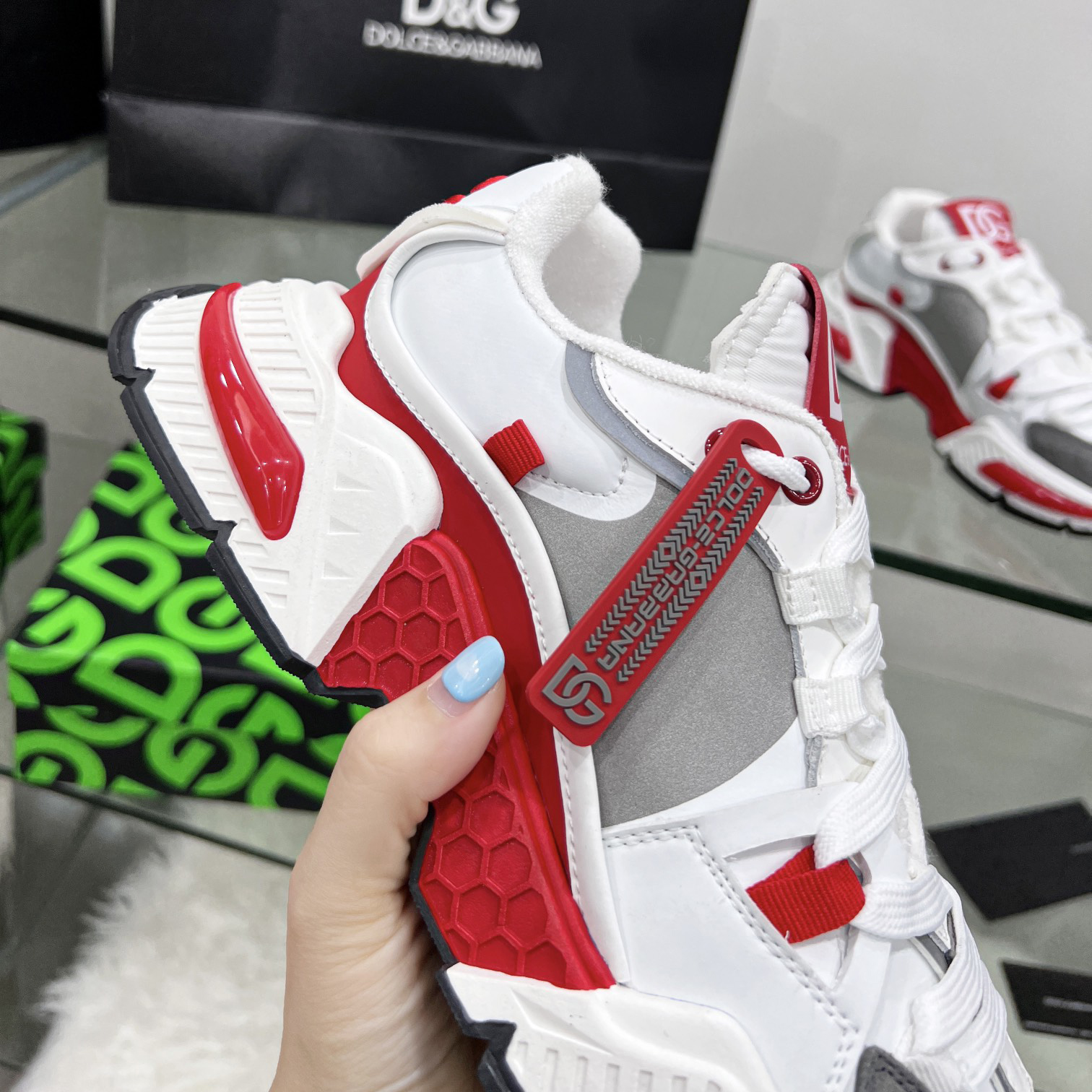 Dolce & Gabbana Mixed-Material Airmaster Sneakers - DopestKickz